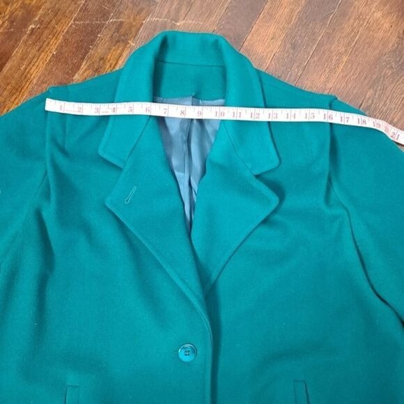 Vintage Green Long Wool Peacoat ILGWU USA made - Picture 8 of 10